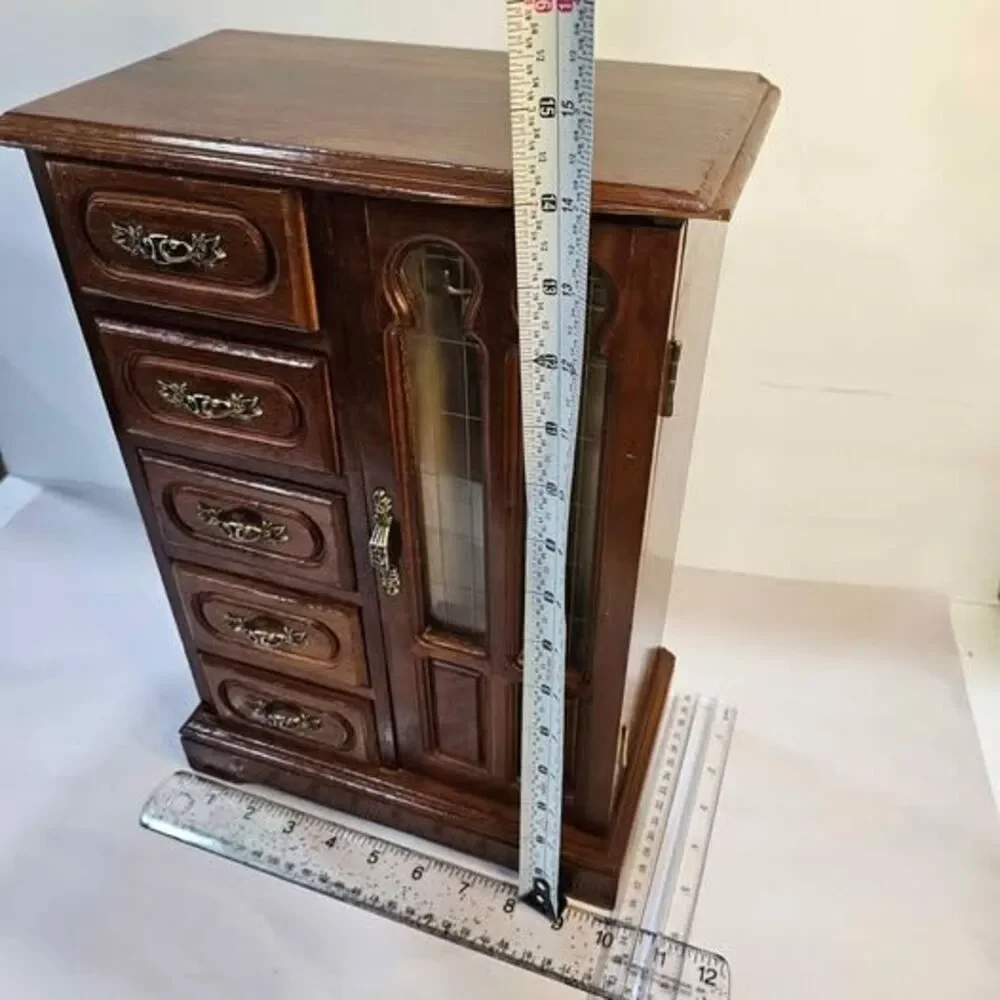 Vintage Wooden Jewelry Armoire
